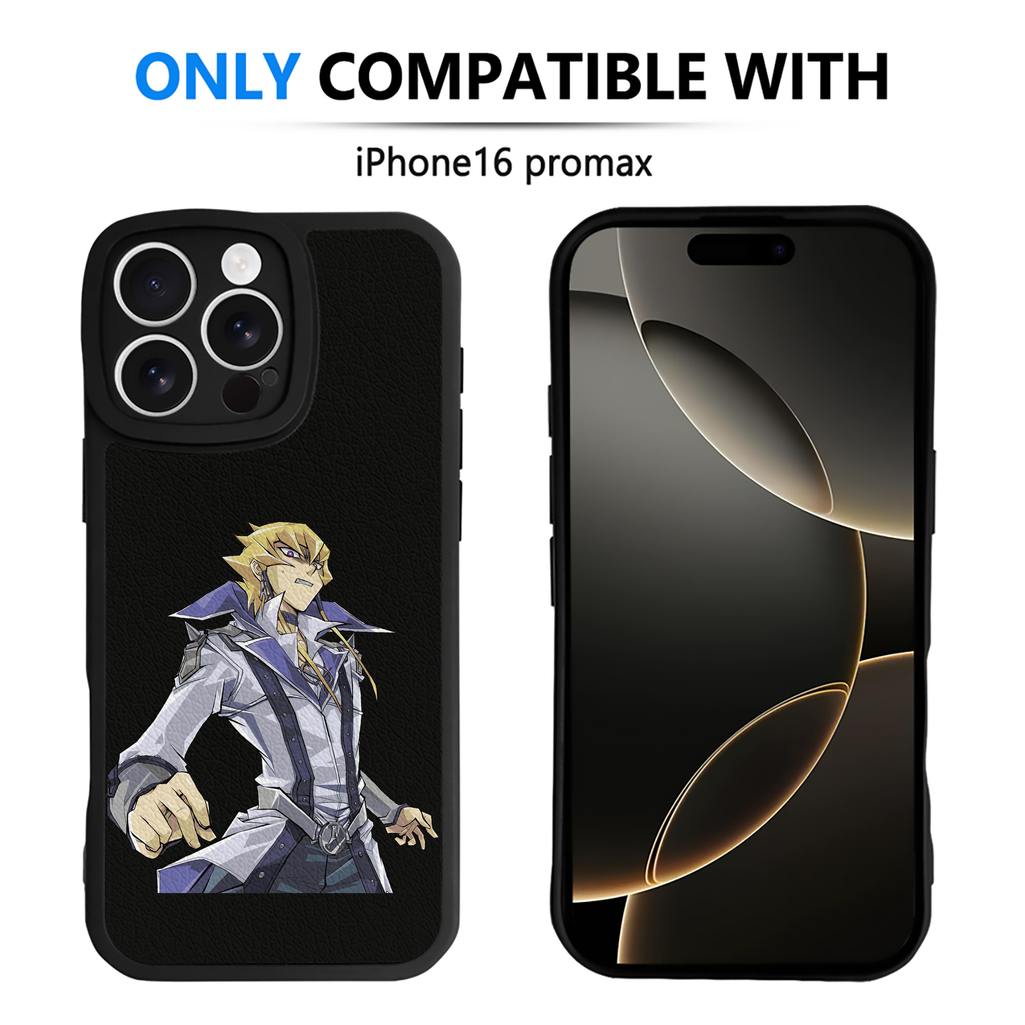 （画像用） 遊☆戯☆王 Yu-Gi-Oh! 【iPhone 16シリーズ対応】シリコンスマホケース（レザー調） 材質：シリコン